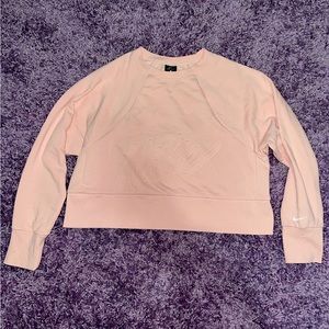 pink nike cropped sweater